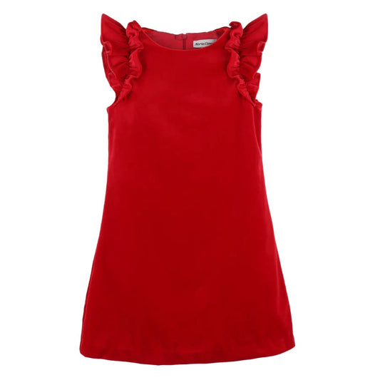 Velvet Shift Dress - Red