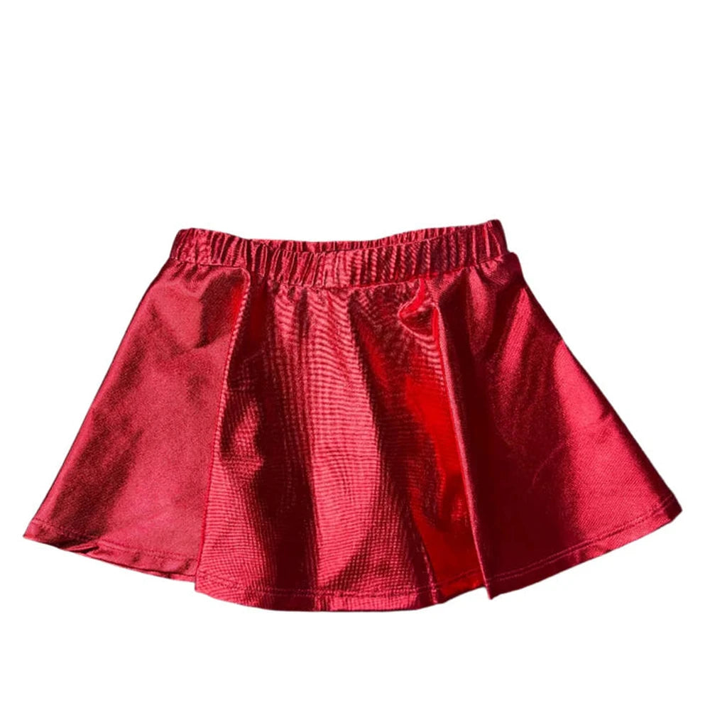 Metallic Red Skirt