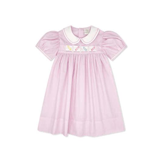 Ruth Ribbon Dress - Baby Pink