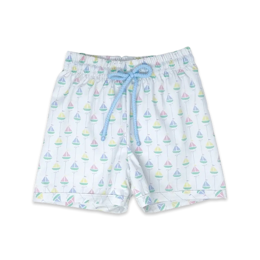 Barnes Swimsuit - Seaside Sailboat