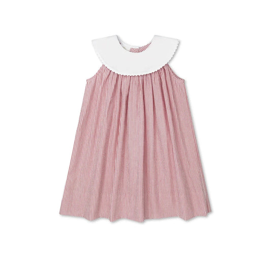 Sandra Dress - Raleigh Red Seersucker