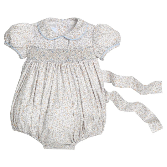 Smocked Peter Pan Bubble - Winthrop Plaid