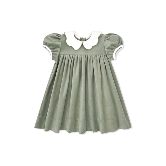 Special Moments Dress - Leyland Green Velvet