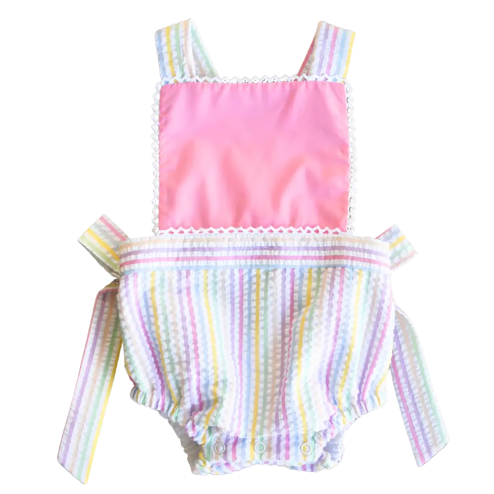 Pastel Seersucker Sunsuit