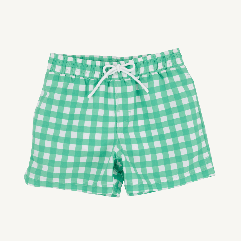 Tortola Swim Trunks - Gibson Island Green Gingham