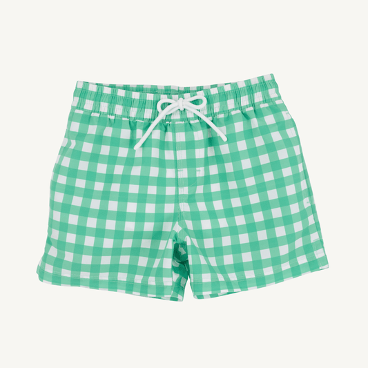 Tortola Swim Trunks - Gibson Island Green Gingham