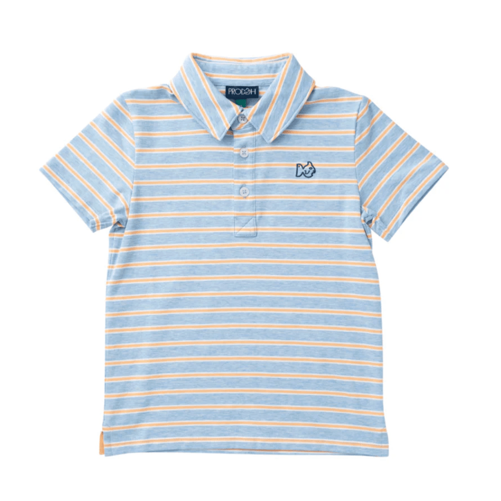 Too Cool for School Polo - Windsurfer Orange Chiffon Stripe