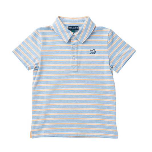 Too Cool for School Polo - Windsurfer Orange Chiffon Stripe