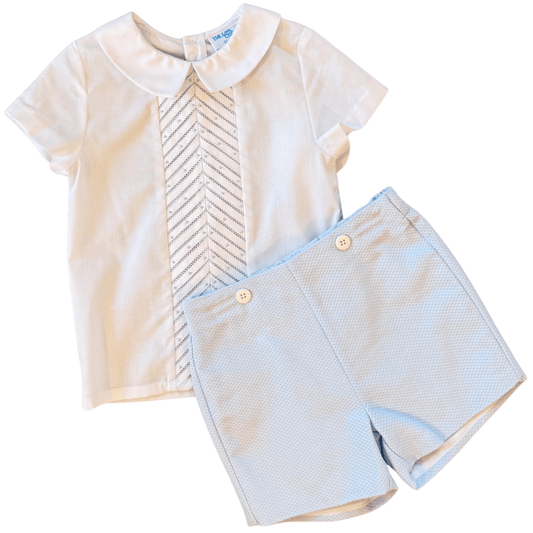 Pique Randal Short Set - Blue