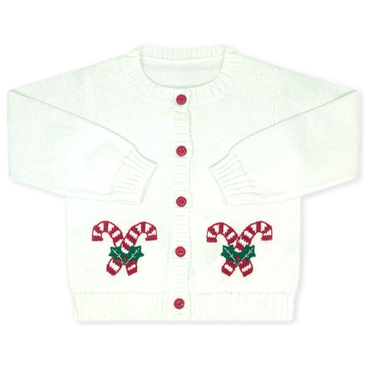 Burrow Button Down Sweater, Candy Cane