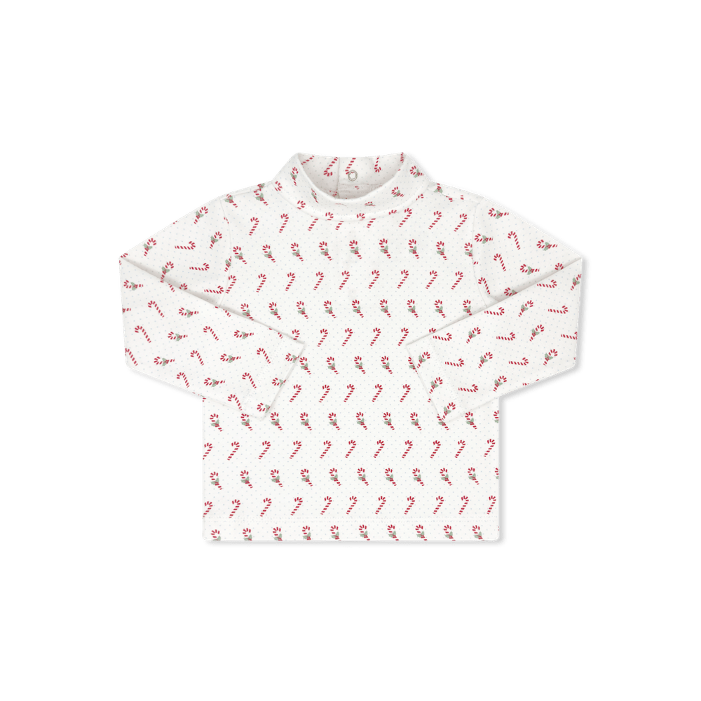 Tiny Tot Turtleneck - Candy Cane Lane Blue