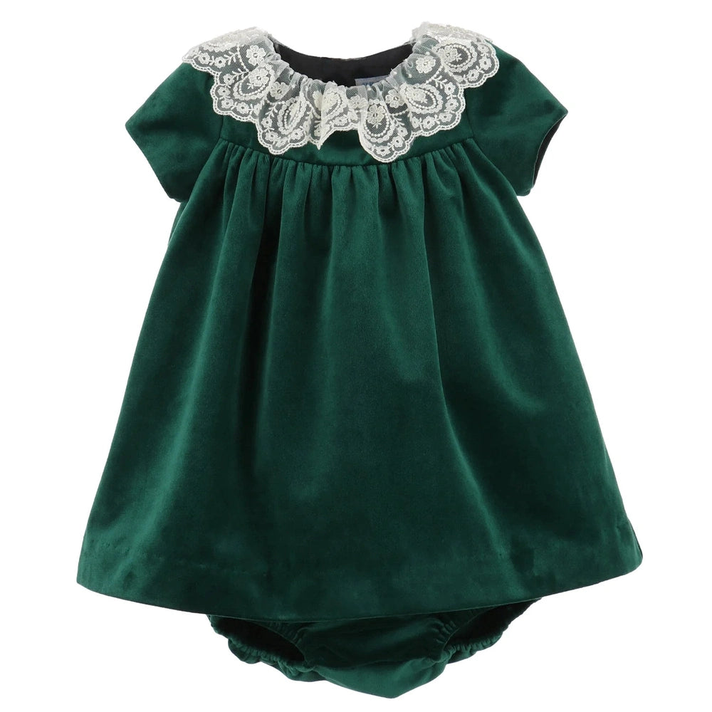 Velvet Float Dress - Green