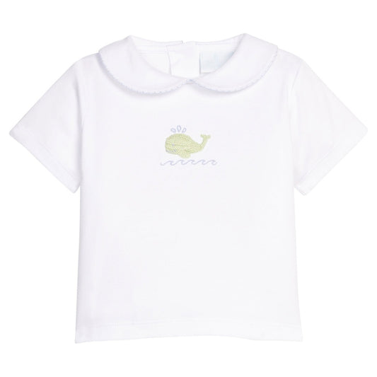 Crochet Peter Pan Shirt - Blue Whale
