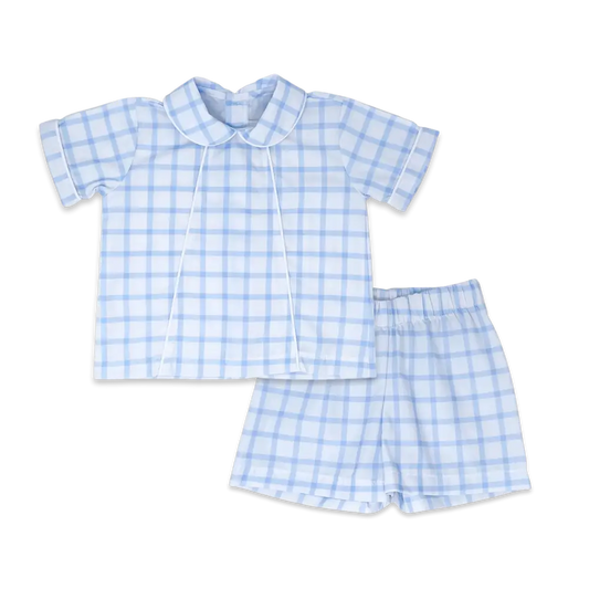 Whale Windowpane Short Set